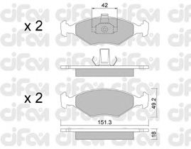 Тормозные колодки CIFAM 822-273-2