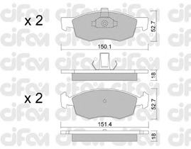 Тормозные колодки CIFAM 822-274-2