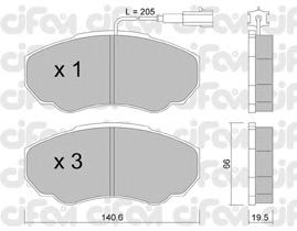 Тормозные колодки CIFAM 822-325-0