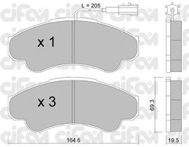 Тормозные колодки CIFAM 822-326-0