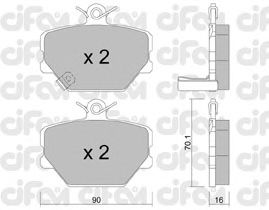 Тормозные колодки CIFAM 822-341-0