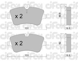 Тормозные колодки CIFAM 822-342-0