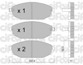 Тормозные колодки CIFAM 822-363-0
