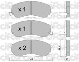 Гальмівні колодки CIFAM 822-364-0