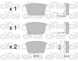 Тормозные колодки CIFAM 822-451-0