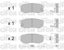 Тормозные колодки CIFAM 822-514-0