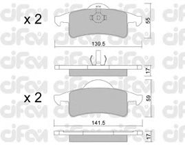 Тормозные колодки CIFAM 822-526-0