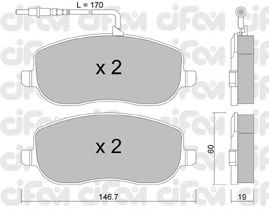 Тормозные колодки CIFAM 822-530-0