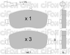 Тормозные колодки CIFAM 822-530-1
