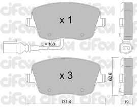 Тормозные колодки CIFAM 822-547-1