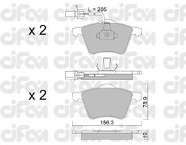 Тормозные колодки CIFAM 822-550-1