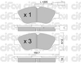 Тормозные колодки CIFAM 822-577-0