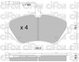 Тормозные колодки CIFAM 822-601-0