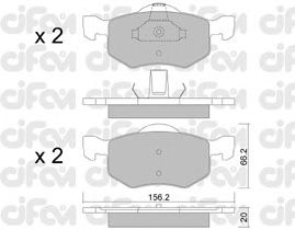 Тормозные колодки CIFAM 822-609-0