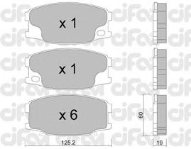 Тормозные колодки CIFAM 822-622-0