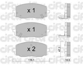 Тормозные колодки CIFAM 822-629-0