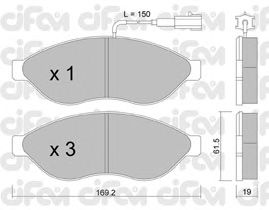 Тормозные колодки CIFAM 822-708-0