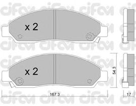 Тормозные колодки CIFAM 822-731-0