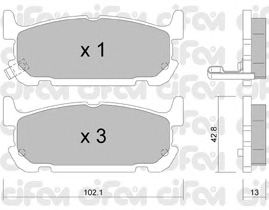 Тормозные колодки CIFAM 822-734-0