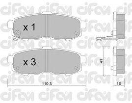 Тормозные колодки CIFAM 822-735-0