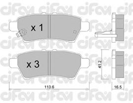 Тормозные колодки CIFAM 822-744-0