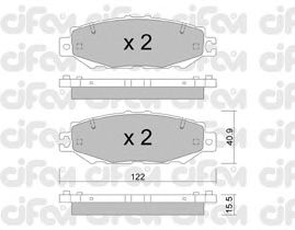 Тормозные колодки CIFAM 822-759-1