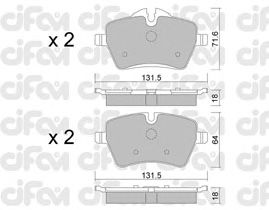 Тормозные колодки CIFAM 822-768-0