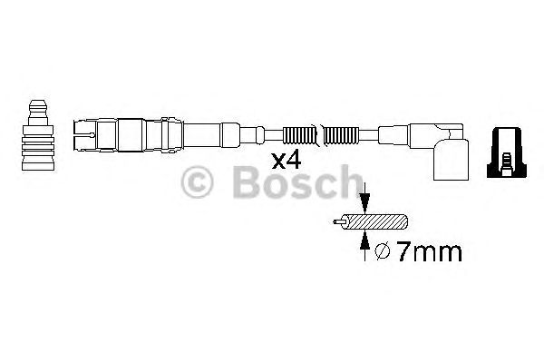 Комплект високовольтних проводів BOSCH 0 986 356 310