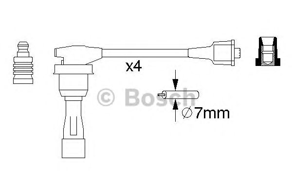 Комплект высоковольтных проводов BOSCH 0 986 356 974