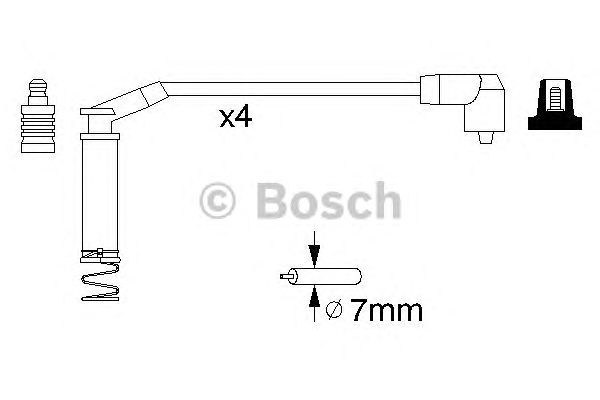 Комплект високовольтних проводів BOSCH 0 986 357 124