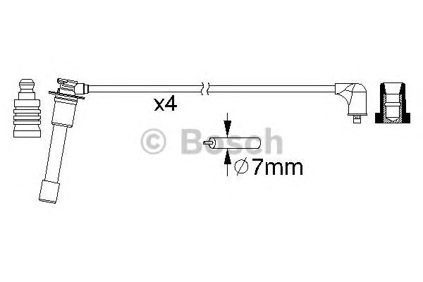 Комплект высоковольтных проводов BOSCH 0 986 357 149
