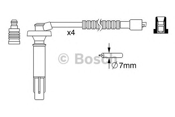 Комплект високовольтних проводів BOSCH 0 986 357 262