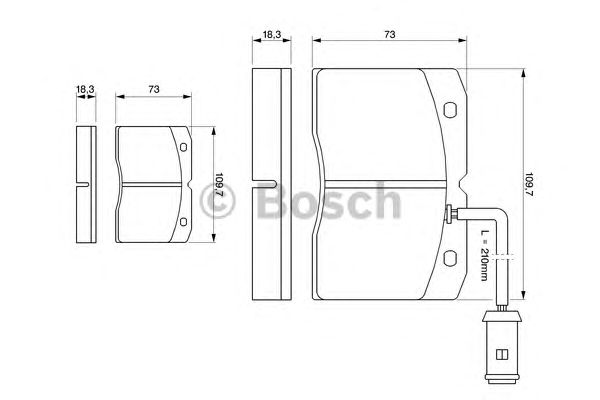 Тормозные колодки BOSCH 0 986 424 144