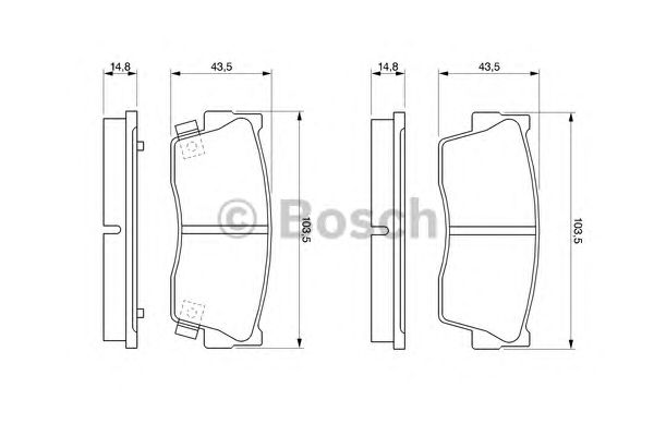 Тормозные колодки BOSCH 0 986 461 750