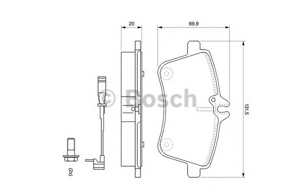 Тормозные колодки BOSCH 0 986 494 085