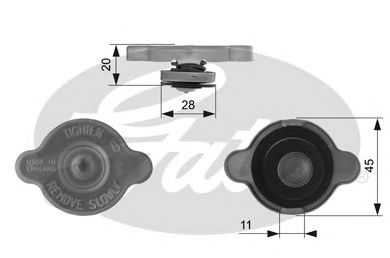 Пробка расширительного бачка GATES RC232