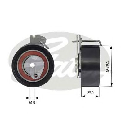 Натяжной ролик ремня ГРМ GATES T43159