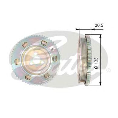 Шкив коленвала GATES TVD1051