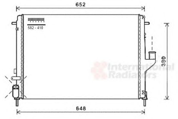 Радиатор, охлаждение двигателя VAN WEZEL 43002478