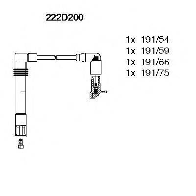 Комплект высоковольтных проводов BREMI 222D200