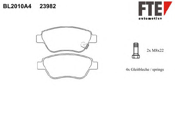 Тормозные колодки FTE BL2010A4