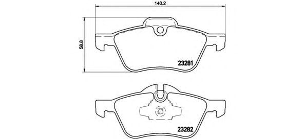 Тормозные колодки BREMBO P 06 030
