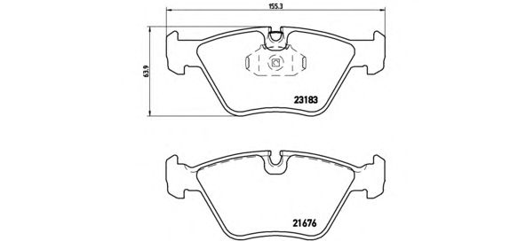 Тормозные колодки BREMBO P 06 043