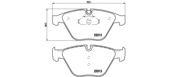 Тормозные колодки BREMBO P 06 054