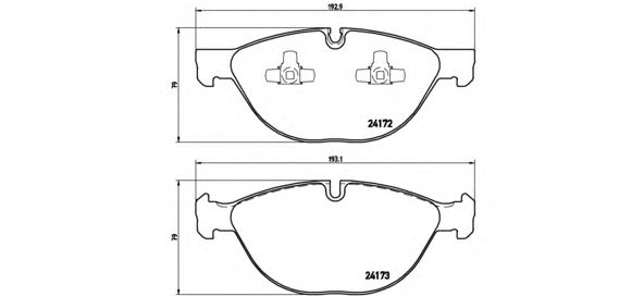 Тормозные колодки BREMBO P 06 058