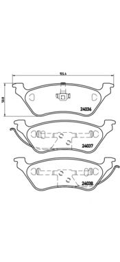 Тормозные колодки BREMBO P 11 014