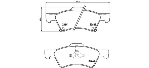 Тормозные колодки BREMBO P 11 015