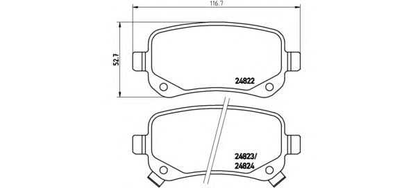 Тормозные колодки BREMBO P 11 021
