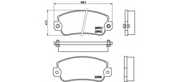 Тормозные колодки BREMBO P 23 013