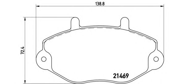 Тормозные колодки BREMBO P 24 033